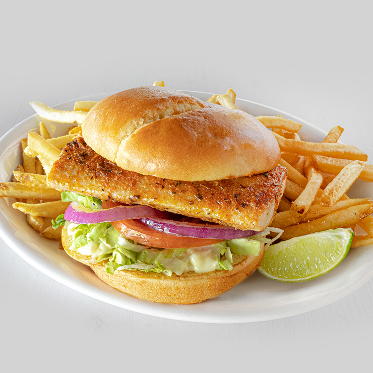 Blackened/Grilled Mahi Mahi Fish Sandwich